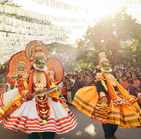 Traditional-Kathakali-dance-on-New-Year-carnival-in-Fort-Kochi 