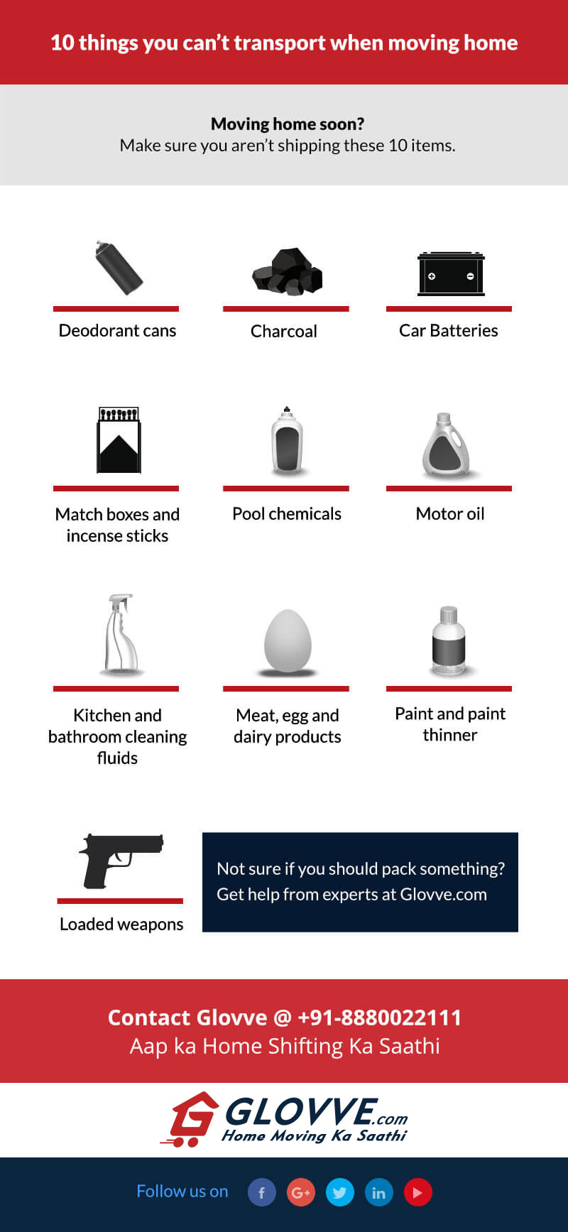 10 Things you can't transport when moving home